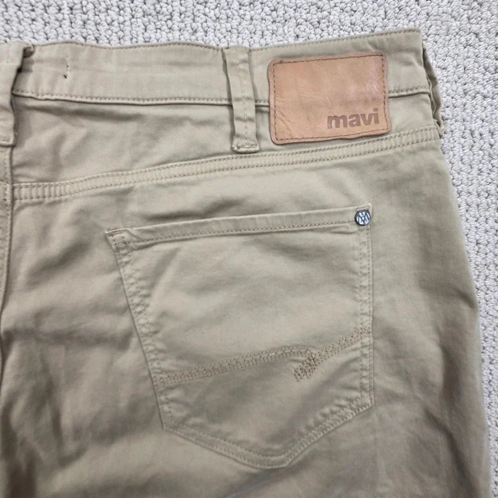 Mavi Jeans Matt Relaxed Straight Leg Twill Pants Stretch Khaki Tan Mens 40x36